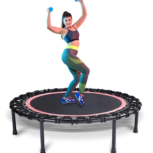 Mini Fitness Trampoline with Bungees – Stable & Quiet Rebounder for Adults, Perfect for Indoor & Outdoor Workouts